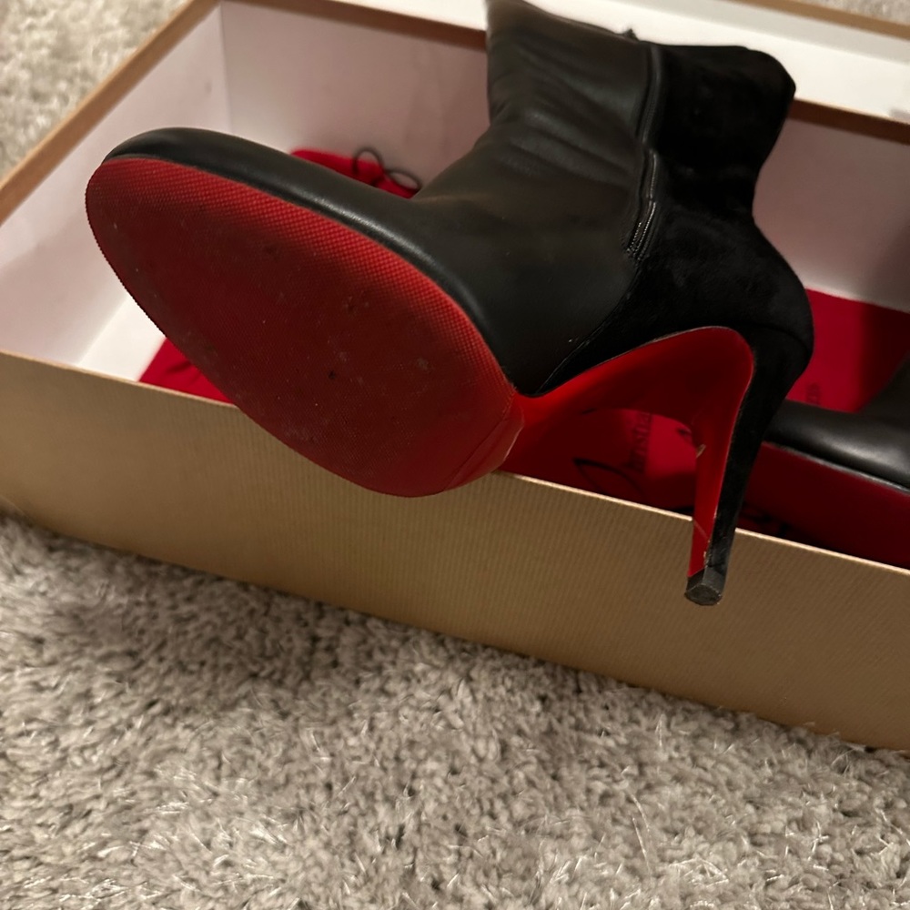 Christian Louboutin suede and leather boots